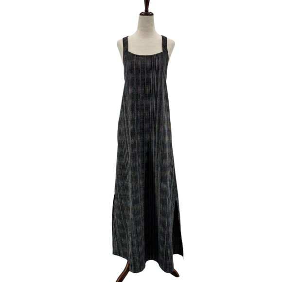 Athleta Womens S/T Tall Dress Arrival Amara Stripe Black Maxi Boho Sleeveless - Picture 10 of 10